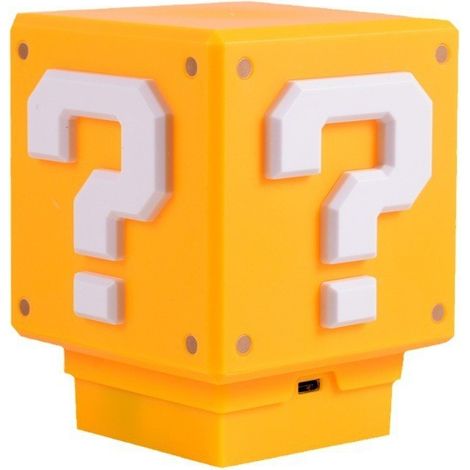3D-Nachtlicht in Form eines Symbols (Fragezeichen), LED, Originalsound, USB-Ladefunktion, quadratischer Baustein, Touch-Schalter, Kinder-Nachttischlampe, Retro-Spielzeug, Geschenk, Dekoration