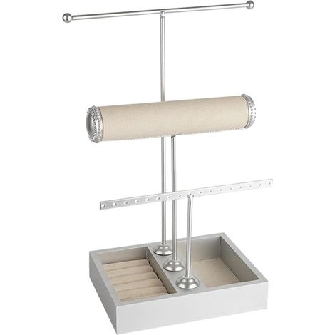 Schmuckständer, Schmuckaufbewahrungsständer, Halskettenständer, Präsentationsständer, Ohrring-Hängebox, Moderner Baum-Schreibtischaufbewahrungsständer, 3-stöckig