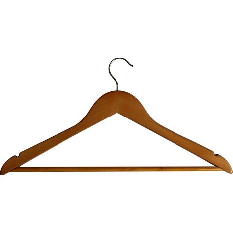 TrendLine Kleiderbügel mit Steg aus Holz Kostümbügel
