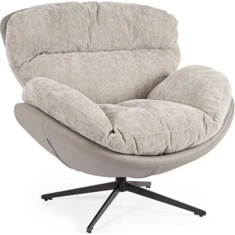 Poltrona Adinda grau/tortora 100x101x94 h, drehbar, modernes Design (1/2)