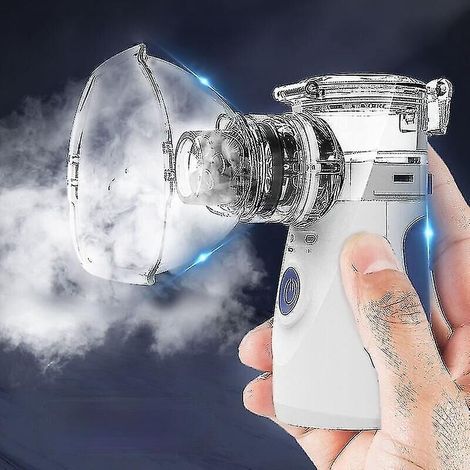 Mini-Membranvernebler für Kinder und Erwachsene, tragbarer, geräuschloser Inhalator, Luftbefeuchter, wiederaufladbarer Autoinhalator, Health CareBlue (1/5)