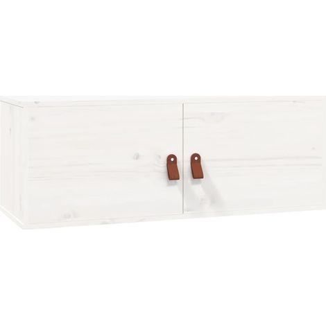 Meubles de Rangement,Armoire murale Blanc 80x30x30 cm Bois de pin massif CFW986377 (1/5)