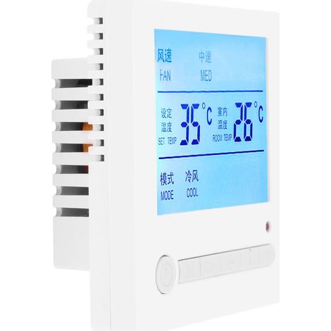 Thermostat intelligent LCD AC220V, régulateur de température pour ventilo-convecteur, panneau de commande de climatisation, interrupteur mural (1/5)