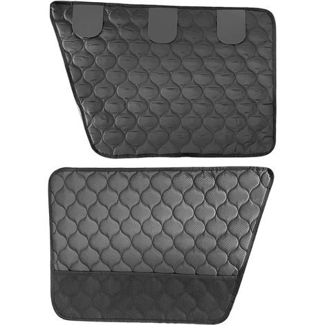 1 paire de protections de porte de voiture pour chiens anti-rayures et housses de siège pour protection intérieure de véhicule (1/4)
