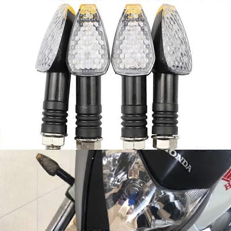 4 feux clignotants avant à LED pour motos Harley Cruiser, Honda, Kawasaki, BMW, Yamaha et Suzuki (1/5)