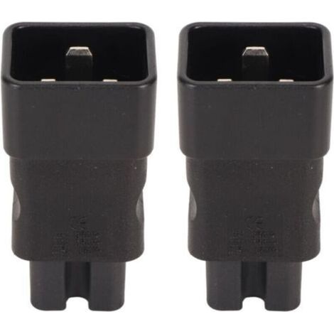 2 pièces Adaptateur de Puissance IEC320 C20 vers IEC320 C15 Professionnel en Cuivre pour Ordinateur