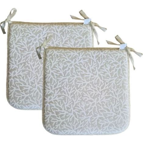 CUSCINI SEDIA 40X40 BIANCO CORALLIUM PER SEDUTA ARREDO CASA GIARDINO S/M