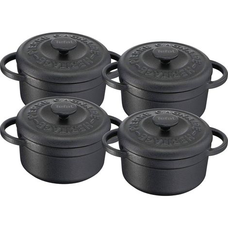 Tefal Mini Cocottes Set en Fonte Émail Noir 0.3L (1/5)