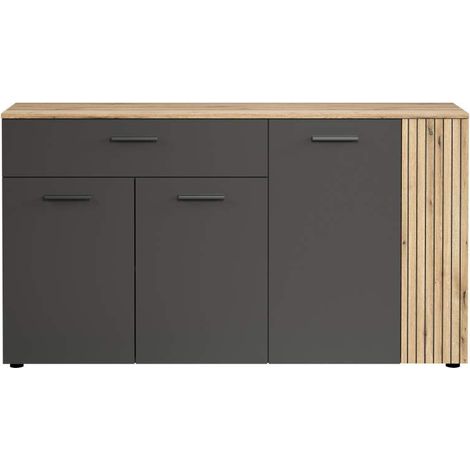 Trend-Team Buffet contemporain gris anthracite 150 cm (1/5)