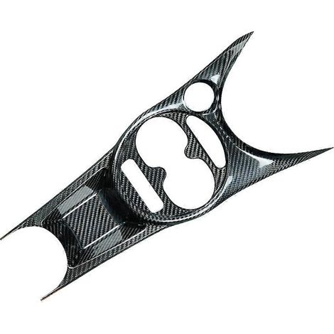 Garniture de panneau de console centrale avec porte-gobelet et autocollant en fibre de carbone pour Fiat 500 Abarth 595 695 (2017-2024, conduite à gauche). (1/5)