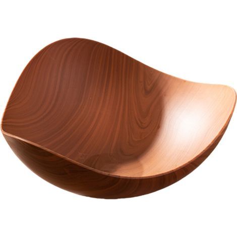 Assiette de service à motif en bois à la mode,-Bois de pêcher (1/2)