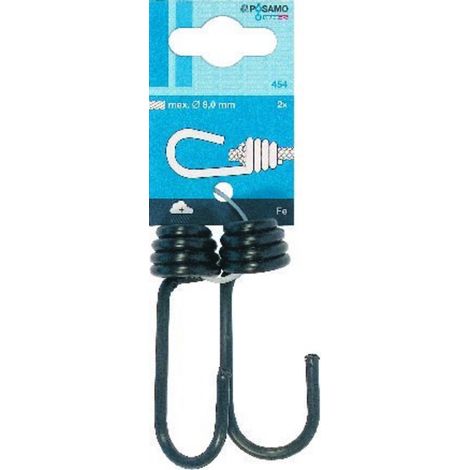 PÖSAMO Spannhaken schwarz (SB) für Seil-Ø b. 8,0mm a 2St (1/2)