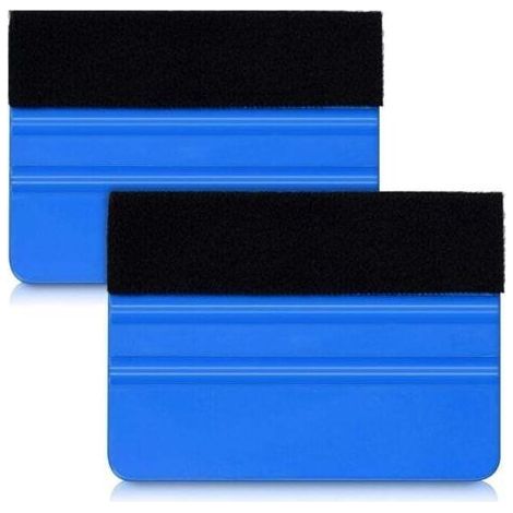 2X Installation and Wrapping Squeegee - Felt Edges and Scraper - for Installing Car Window Film Wall Stickers
