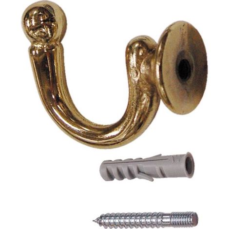 Gancio Ganci per Embrasse in Ottone Cromato misura 38 mm Maurer bl. 2Pz
