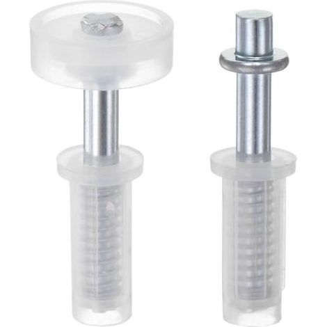 Kit de quincaillerie pour porte pliante comprenant un pivot supérieur et une roue de guidage pour porte de placard pliante en accordéon, porte de grange (1/5)