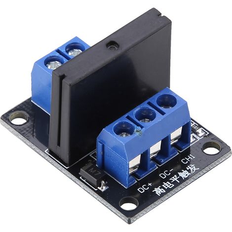 Module Relais Statique 1 Canal 5/12V DC Déclenchement Haut Niveau Sortie 250VAC 2A avec Fusible (5V) (1/5)