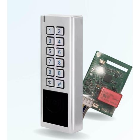 Clavier de contrôle d'accès connecté sans-fil LOCKY-14 à codes et badges