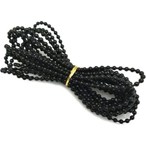 Chaîne de perles pour store, accessoires pour store vertical, pièces de rechange pour chaîne de perles pour store enrouleur (noir) (1/5)