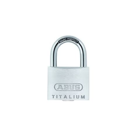Abus – Cadenas à clé Titalium 30 x 49,5 x 13 mm – Anse en acier cémenté – Protection Nano Protect contre la corrosion – 2 clés fournies