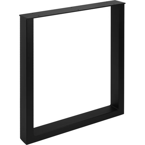 Tischgestell TAB Stahl schwarz matt Profil 80 x 40 mm (Höhe: 720 mm / Tiefe: 600 mm)