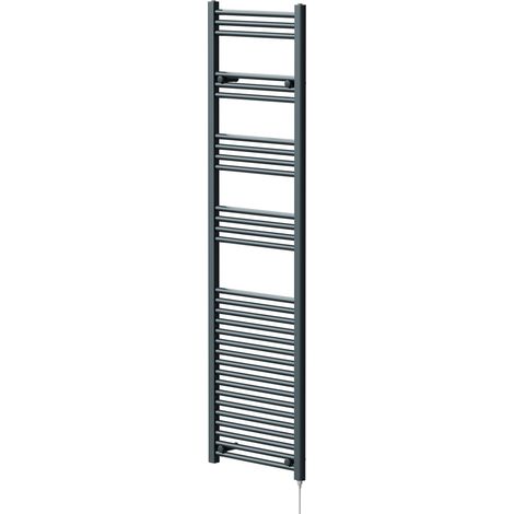 Pizarro Anthracite 1800mm x 500mm Straight Electric Heated Towel Rail (1/5)