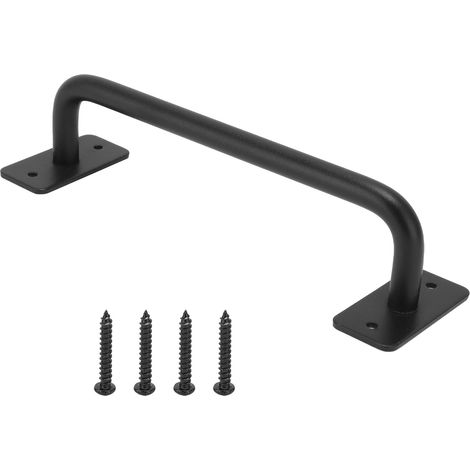 Poignée de porte en acier au carbone, tirette pour porte de grange, tirage coulissant pour portail, abri, garage, placard, poignée de tirage noire pour porte coulissante. (1/5)