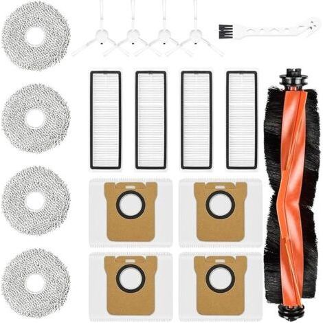 ALLIANDIS18 Accessoires Compatibles Avec Les Robots Aspirateurs Xiaomi X20+ et X20 Plus. Comprend 1 Brosse Principale, 4 Chiffons, 4 HEPA Filtres, 4 Sacs Poussire, 4 Brosses Latrales, 1 Brosse De (1/5)
