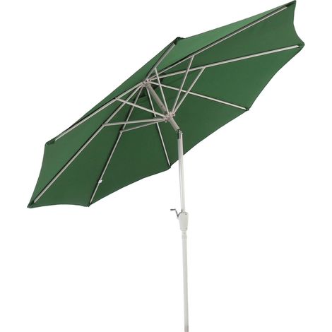 Ombrellone da giardino Ø 3m inclinabile poliestere/alluminio 5kg verde 040003882