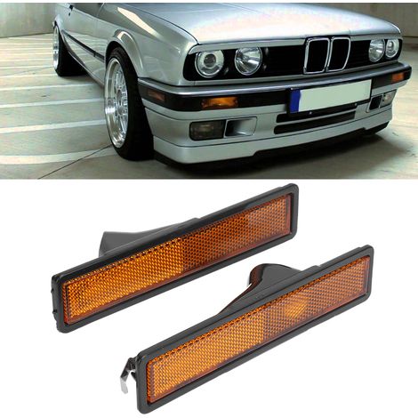 2 pièces Cache de Feu de Position Avant 63141377849 pour BMW E30 E32 E34 318i 325i 525i 735i Ambre (1/5)