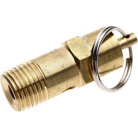 Create idea Soupape de sécurité 1/4" BSP Compresseur d'air Détecteur de pression 145PSI 10BAR à laiton (1/4)