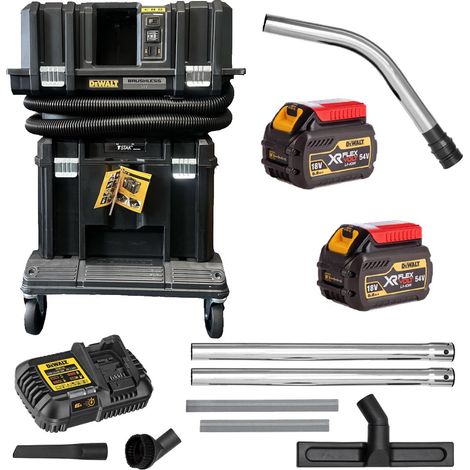 Dewalt Cordless XR 54v FLexvolt M-Class Wet Dry Vacuum + Trolly TSTAK Deep Kit (1/5)