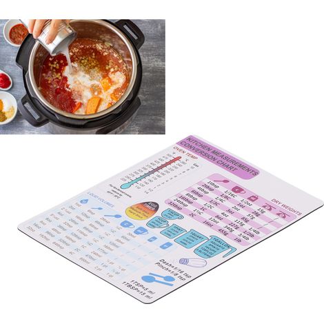 Tableau de conversion de cuisine magnétique pour poids, liquides et températures - Accessoire de cuisine (1 pièce) (1/5)
