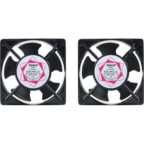 Ventilateur axial pour boîte de cheminée Insérable Haute température Pales en métal Silencieux Universel 120 x 120 x 38 mm-2PCS (1/4)