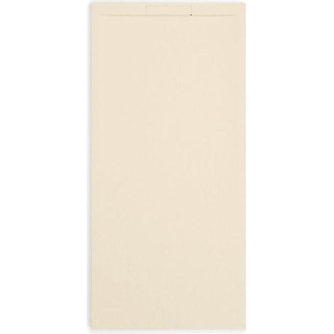 Mineralguss-Duschwanne extra flach COVER Schieferoptik BEIGE 70x140cm