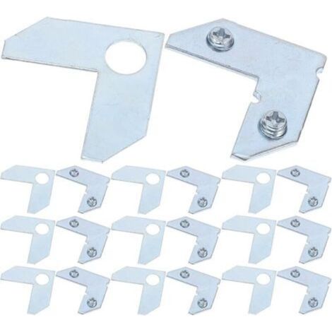 Thick Metal L Brackets 50 Pcs 8x45mm 90° Aluminum Assembly Bracket for Picture Frames DIY Furniture Hardware Corner Braces (1/5)