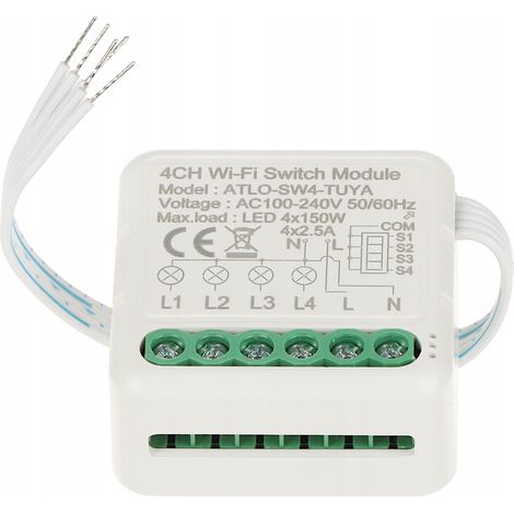 Controller di illuminazione LED quadruplo intelligente atlo-SW4-tuya Wi-Fi, Tuya Smart (1/3)