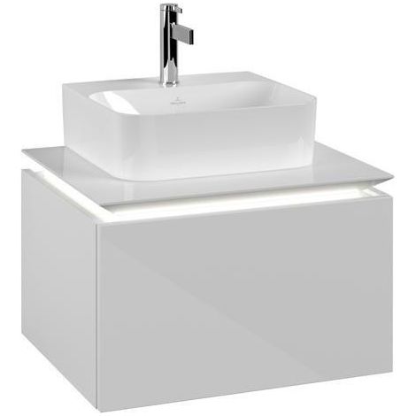 VB WTUS Legato B731 600x380x500mm avec cloche. 1 Ausz. WT m.tig Blanc brillant