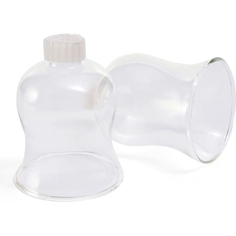 2 photophores verre transparent 8 cm, bougies coniques 6 cm