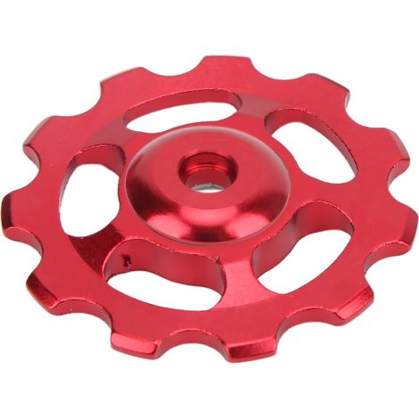 Pignon Vélo 11 Dents Alliage Aluminium, Poulie Guide Remplacement Compatible Composants Rouge (1/5)
