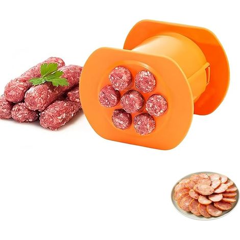 Cevapcici Hot Dog Press avec 7 trous Sausage Maker Extruder Kit de remplissage de viande Gadgets pour faire Cevapcici pour la cuisine à la maison (B) (1/5)