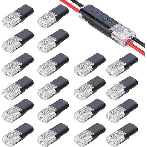 20 Pièces Connecteur Etanche 2 Fils, Connecteurs de Fil Basse Tension, Connecteur Etanche, Connecteurs Rapide, pour Voiture Camion Kayak Bateaux (1/5)
