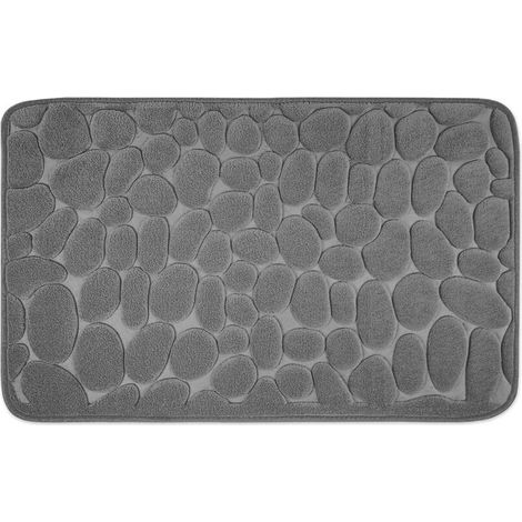 Rutschfeste Badematte aus Memory-Schaum – Badematte 40 x 60 cm – Grau (1/5)