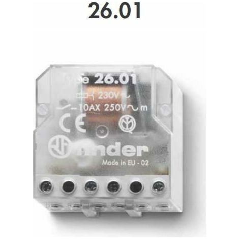 Finder rele a impulsi 10A - 250V - 230Vac - 1 contatto NO- 26.01.8.230.0000