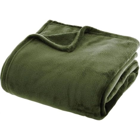 Bardusch-Plaid - Flanelle - Vert Kaki - 130x180 cm (1/5)