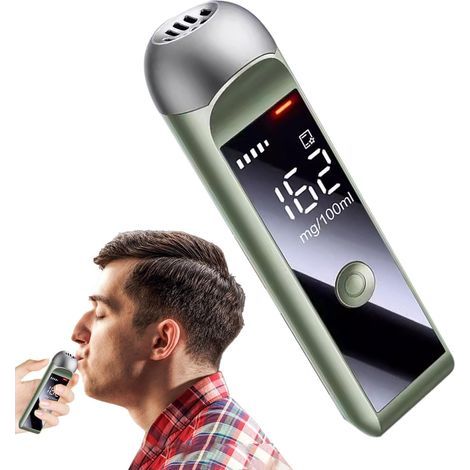 Testeur d'haleine d'alcool, testeur d'haleine d'alcool avec affichage numérique, alcootest portable, testeur d'alcool à affichage LED,outil de test d'haleine d'alcool précis à main, détection d'alcool (1/5)