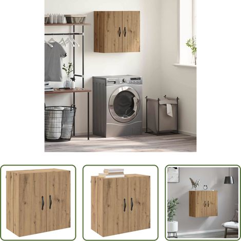 vidaXL Armoire en bois - Armoire Murale Montage mural Chêne artisanal 60 x 31 x 60 cm (1/5)