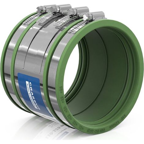 Adaptateur de flexible CR type 2B CSC 125 FKM (110-125 mm), jusqu'à 2,5 bar, FKM / V2A
