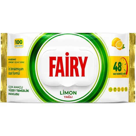 Salviette umidificate universali Fairy Lemon, 100 pezzi