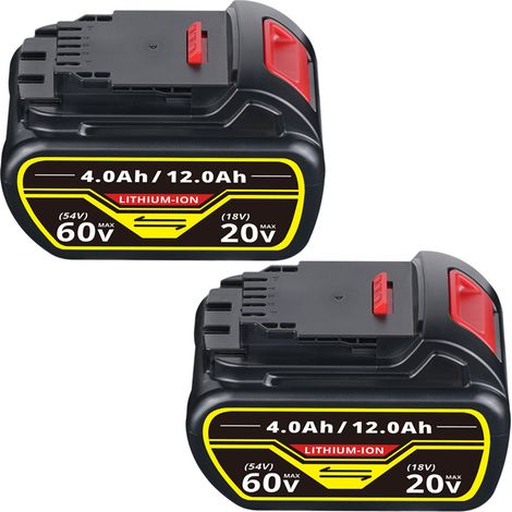 2 Stück 12,0 Ah DCB606 Ersatz für DeWalt 20 V/60 V Li-on-Akku, kompatibel mit DeWalt Flex-Volt DCB609 DCB612 DCB609-2 Elektrowerkzeugen (1/5)