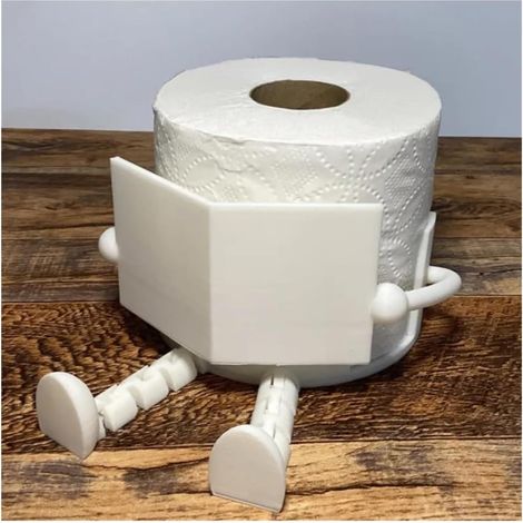 Porte-papier toilette mignon à motif dessin animé, range-rouleaux de papier toilette amusant, organisateur de décoration de salle de bain créatif, porte-rouleau de papier toilette en plastique durable (1/5)